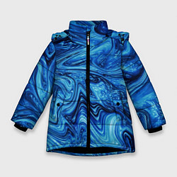 Куртка зимняя для девочки Водоворот, цвет: 3D-черный