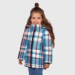 Куртка зимняя для девочки Текстура Сумка Челнока, цвет: 3D-черный — фото 2