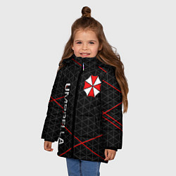 Куртка зимняя для девочки UMBRELLA CORP, цвет: 3D-красный — фото 2