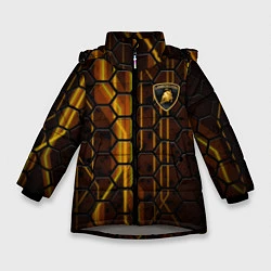Куртка зимняя для девочки Lamborghini, цвет: 3D-светло-серый