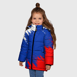 Куртка зимняя для девочки РОССИЯ ТРИКОЛОР, цвет: 3D-черный — фото 2