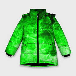 Зимняя куртка для девочки ОГОНЬ GREEN NEON