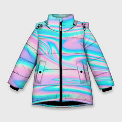 Куртка зимняя для девочки WAVES, цвет: 3D-черный