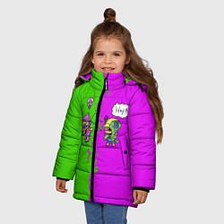 Куртка зимняя для девочки Hey Sandy!, цвет: 3D-черный — фото 2