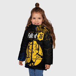 Куртка зимняя для девочки FALLOUT76, цвет: 3D-черный — фото 2