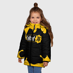 Куртка зимняя для девочки FALLOUT76, цвет: 3D-черный — фото 2