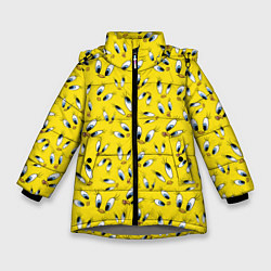 Куртка зимняя для девочки Твити, цвет: 3D-светло-серый
