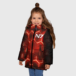 Куртка зимняя для девочки MASS EFFECT N7, цвет: 3D-красный — фото 2