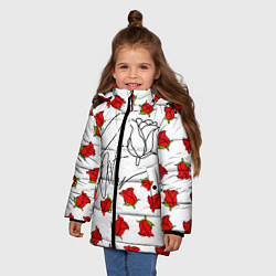 Куртка зимняя для девочки PAYTON, цвет: 3D-черный — фото 2