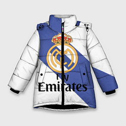 Куртка зимняя для девочки Реал, цвет: 3D-черный