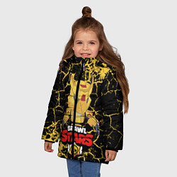 Куртка зимняя для девочки Brawl stars mecha crow, цвет: 3D-черный — фото 2