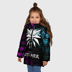 Куртка зимняя для девочки ВЕДЬМАК, цвет: 3D-черный — фото 2