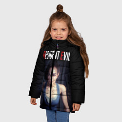 Куртка зимняя для девочки Jill Valentine, цвет: 3D-черный — фото 2