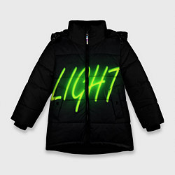 Куртка зимняя для девочки LIGHT, цвет: 3D-черный