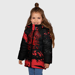 Куртка зимняя для девочки Queen, цвет: 3D-черный — фото 2