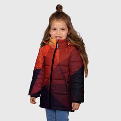 Куртка зимняя для девочки Грани, цвет: 3D-красный — фото 2
