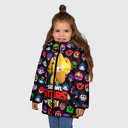 Куртка зимняя для девочки BRAWL STARS CROW PHOENIX, цвет: 3D-черный — фото 2