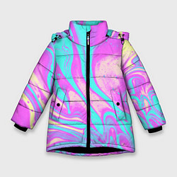 Куртка зимняя для девочки DIGITAL ART, цвет: 3D-черный