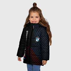 Куртка зимняя для девочки BMW PERFORMANCE, цвет: 3D-черный — фото 2