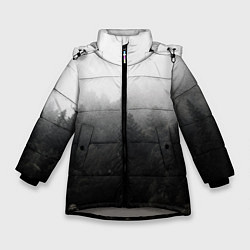 Куртка зимняя для девочки Лес, цвет: 3D-светло-серый