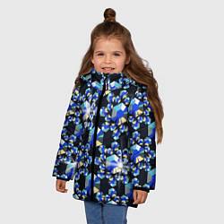 Куртка зимняя для девочки Бриллианты, цвет: 3D-черный — фото 2
