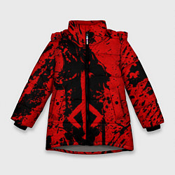 Куртка зимняя для девочки BLOODBORNE, цвет: 3D-светло-серый