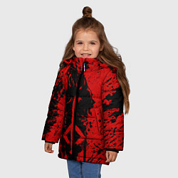Куртка зимняя для девочки BLOODBORNE, цвет: 3D-красный — фото 2