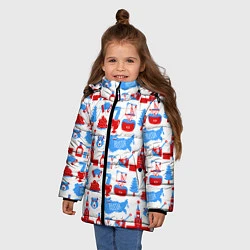 Куртка зимняя для девочки РОССИЯ УЗОР, цвет: 3D-черный — фото 2