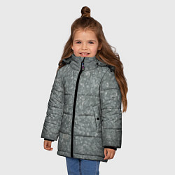 Куртка зимняя для девочки Цинк, цвет: 3D-черный — фото 2