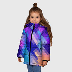 Куртка зимняя для девочки Пикси, цвет: 3D-черный — фото 2