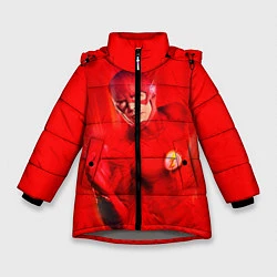 Куртка зимняя для девочки The Flash, цвет: 3D-светло-серый