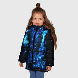 Куртка зимняя для девочки Туманность Вуаль, цвет: 3D-черный — фото 2