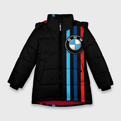 Куртка зимняя для девочки BMW M SPORT CARBON, цвет: 3D-красный