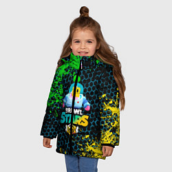 Куртка зимняя для девочки Sprout Brawl Stars, цвет: 3D-черный — фото 2