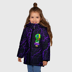 Куртка зимняя для девочки Brawl Stars LEON, цвет: 3D-черный — фото 2