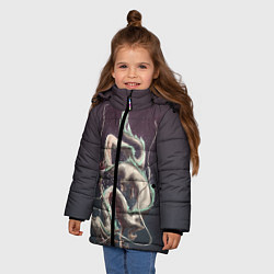 Куртка зимняя для девочки Унесённые призраками, цвет: 3D-черный — фото 2
