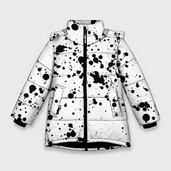 Куртка зимняя для девочки Далматинец, цвет: 3D-черный