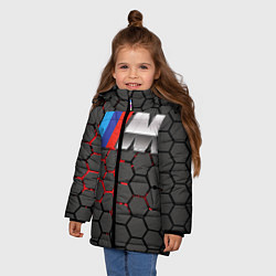 Куртка зимняя для девочки BMW, цвет: 3D-красный — фото 2