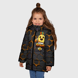 Куртка зимняя для девочки Brawl Stars Robot Spike, цвет: 3D-черный — фото 2