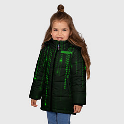 Куртка зимняя для девочки Minecraft, цвет: 3D-светло-серый — фото 2