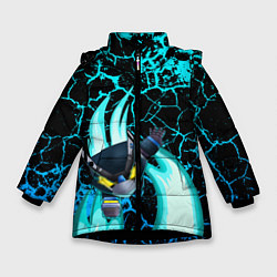 Куртка зимняя для девочки Brawl stars mecha crow, цвет: 3D-черный