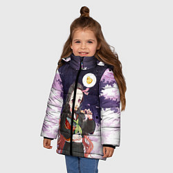 Куртка зимняя для девочки Незуко, цвет: 3D-светло-серый — фото 2
