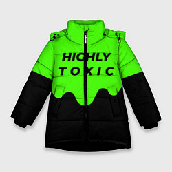 Куртка зимняя для девочки HIGHLY toxic 0 2, цвет: 3D-черный