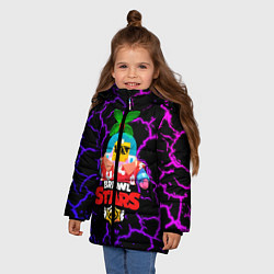 Куртка зимняя для девочки BRAWL STARS NEW SPROUT 3, цвет: 3D-черный — фото 2