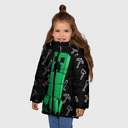 Куртка зимняя для девочки MINERCRAFT, цвет: 3D-черный — фото 2