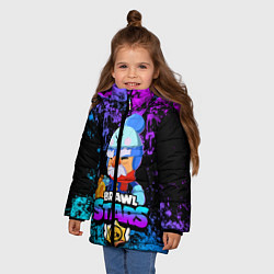 Куртка зимняя для девочки BRAWL STARS GALE, цвет: 3D-черный — фото 2