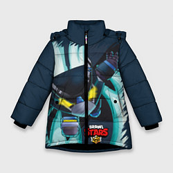 Куртка зимняя для девочки Brawl Stars Crow, цвет: 3D-черный