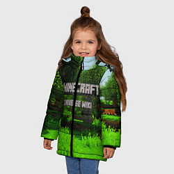 Куртка зимняя для девочки МАЙНКРАФТ, цвет: 3D-черный — фото 2