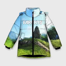 Куртка зимняя для девочки FARCRY5, цвет: 3D-черный
