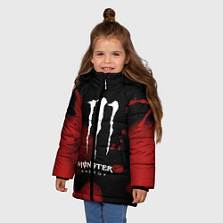 Куртка зимняя для девочки MONSTER ENERGY, цвет: 3D-светло-серый — фото 2
